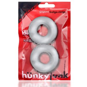 Hunkyjunk Stiffy 2 Pack Bulge Cockrings Clear Ice 1