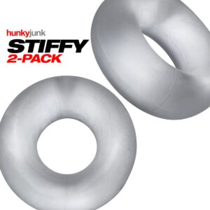 Hunkyjunk Stiffy 2 Pack Bulge Cockrings Clear Ice 2