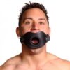 Leather Locking Open Mouth Gag