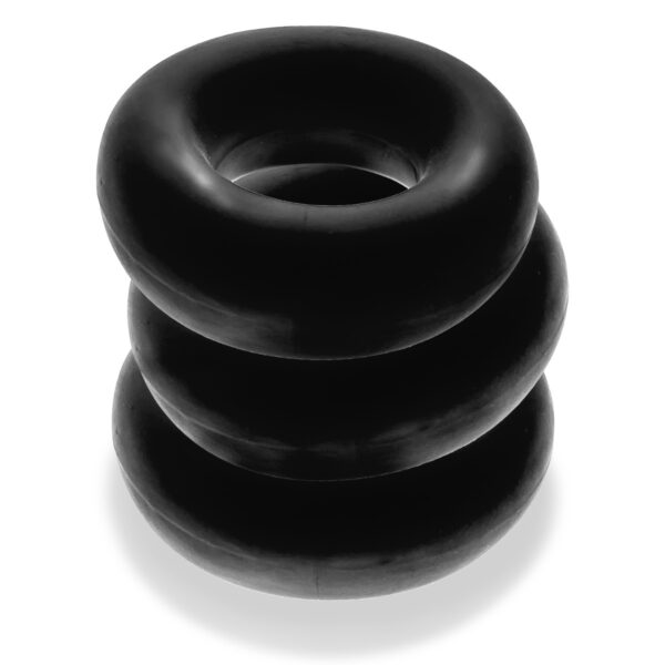Oxballs Fat Willy 3 Pack Jumbo Cockrings Black 2