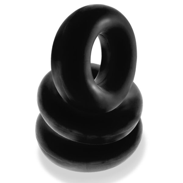 Oxballs Fat Willy 3 Pack Jumbo Cockrings Black 3
