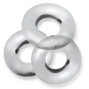 Oxballs Fat Willy 3 Pack Jumbo Cockrings Clear 2