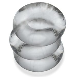 Oxballs Fat Willy 3 Pack Jumbo Cockrings Clear 3