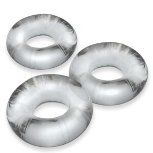 Oxballs Fat Willy 3 Pack Jumbo Cockrings Clear 4