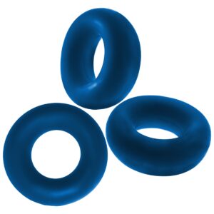 Oxballs Fat Willy 3 Pack Jumbo Cockrings Space Blue 2