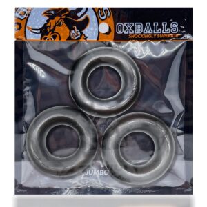 Oxballs Fat Willy 3 Pack Jumbo Cockrings Steel 1