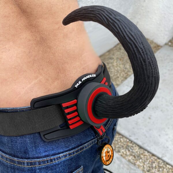 Oxballs Tail Handler Belt Strap Show Tail Red 1