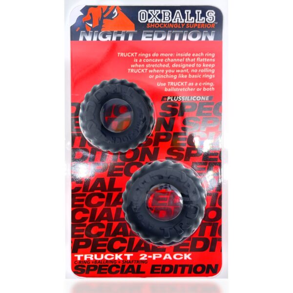 Oxballs Truckt 2 Piece Cockring Plus Silicone Special Edition Night 1