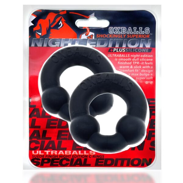 Oxballs Ultraballs 2 Pack Cockring Plus Silicone Special Edition Night 1