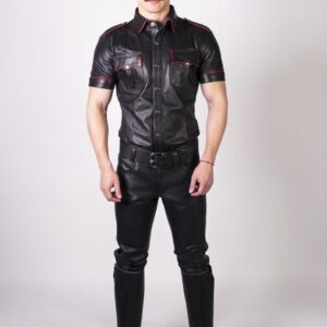 Prowler RED Slim Fit Police Shirt BlackRed Large 1