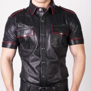 Prowler RED Slim Fit Police Shirt BlackRed Large