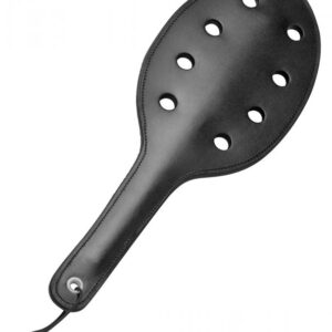 Rounded Leather Paddle with Holes