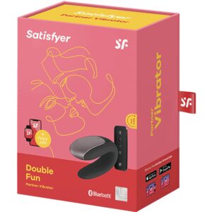 Satisfyer Double Fun Partner Vibrator Black 1