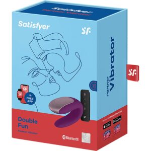 Satisfyer Double Fun Partner Vibrator Violet 1