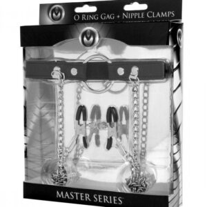 Seize O Ring Gag With Nipple Clamps 1