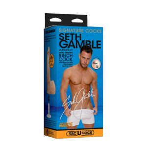 Signature Cocks Seth Gamble 8 Inch ULTRASKYN Cock with Removable Vac U Lock Suction Cup 1