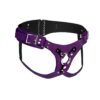 Bodice Deluxe Leather Corset Harness - Purple | strap on harness