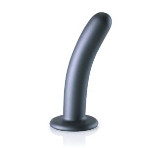 Ouch Smooth Silicone G Spot Dildo 6inch Metallic Grey | Stylised & Non Penis Shape