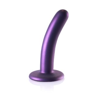 Ouch Smooth Silicone G Spot Dildo 5inch Metallic Purple | Stylised & Non Penis Shape