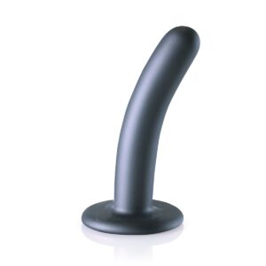 Ouch Smooth Silicone G Spot Dildo 5inch Metallic Grey | Stylised & Non Penis Shape