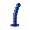 Ouch Beaded Silicone G Spot Dildo 5inch Metallic Blue | Stylised & Non Penis Shape