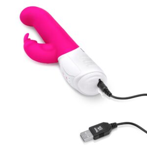 Rabbit Essentials RR Rechargeable Come Hither G Spot Rabbit Vibrator Hot Pink | Rabbit Vibrator