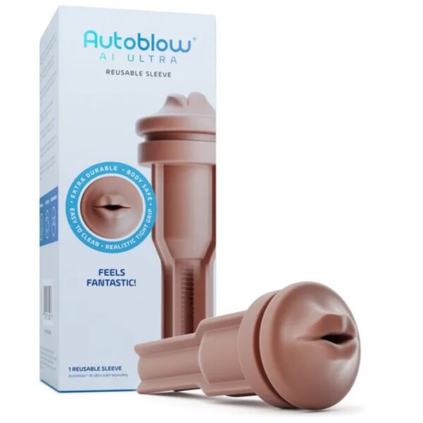 Autoblow AI Ultra Mouth Sleeve - Chocolate | Male Masturbators & Strokers