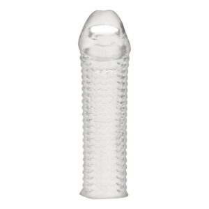 Blue Line 6.5inch Clear Textured Penis Enhancing Sleeve Extension | Cock Rings