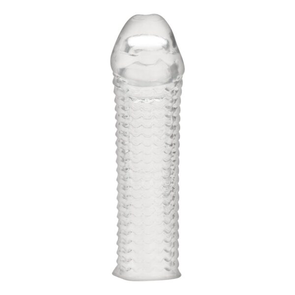 Blue Line 6.5inch Clear Textured Penis Enhancing Sleeve Extension | Cock Rings