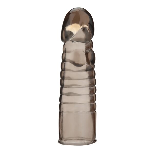 Blue Line 6inch Ribbed Realistic Penis Enhancing Sleeve Extension | Cock Rings