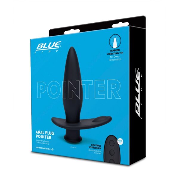 Blue Line Pointer Deep Drilling Remote Controlled Butt Plug - Image 2