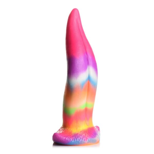 Creature Cock Unicorn Tongue Glow-in-the-Dark Silicone Dildo Multi Colour | Dildos