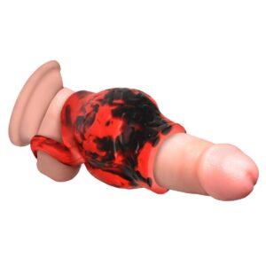 Creature Cocks Hell Hound Silicone Girth Enhancer With Ball Strap Large | Cock Rings