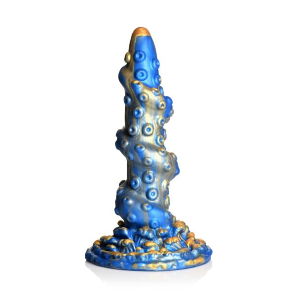 Creature Cocks Kraken Tentacled Silicone Dildo Blue Gold | Dildos