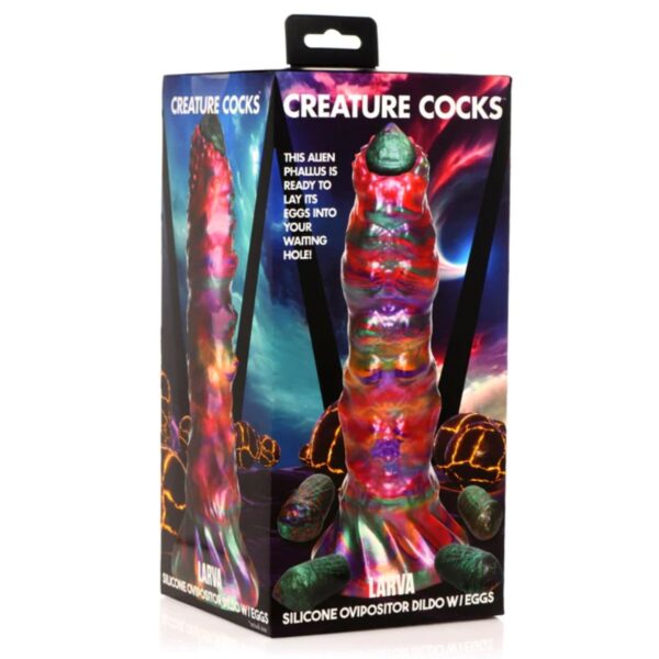 Creature Cocks Larva Silicone Ovipositor Dildo w/ Eggs - Image 2