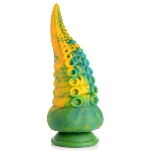 Creature Cocks Monstropus Tentacled Marble Green and Yellow Monster Silicone Dildo | Dildos