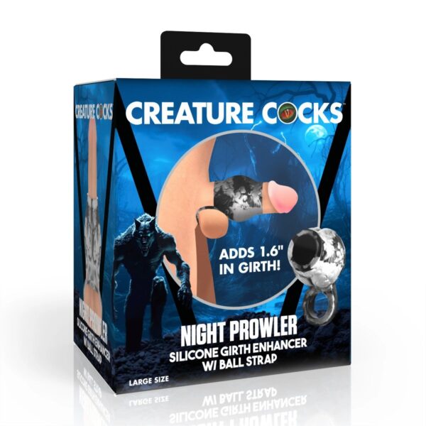 Creature Cocks Night Prowler Silicone Girth Enhancer With Ball Strap Large - Image 2