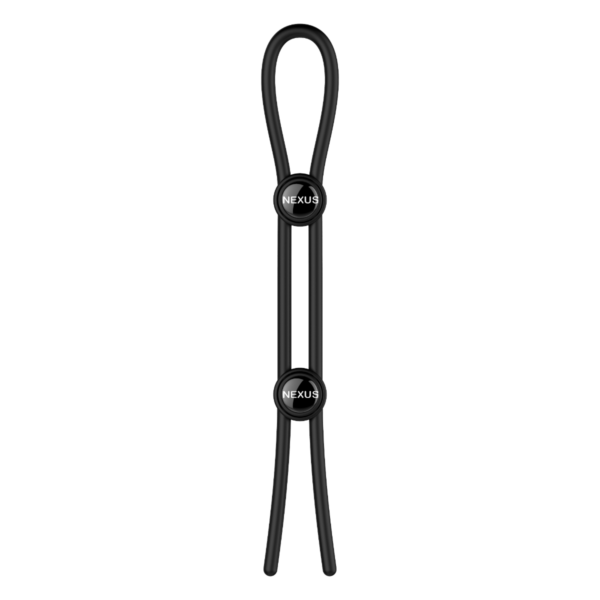 FORGE Double Adjustable Lasso Silicone Cock Ring - Black | Cock Rings