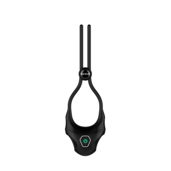 FORGE Vibrating Adjustable Lasso Silicone Cock Ring - Black | Cock Rings