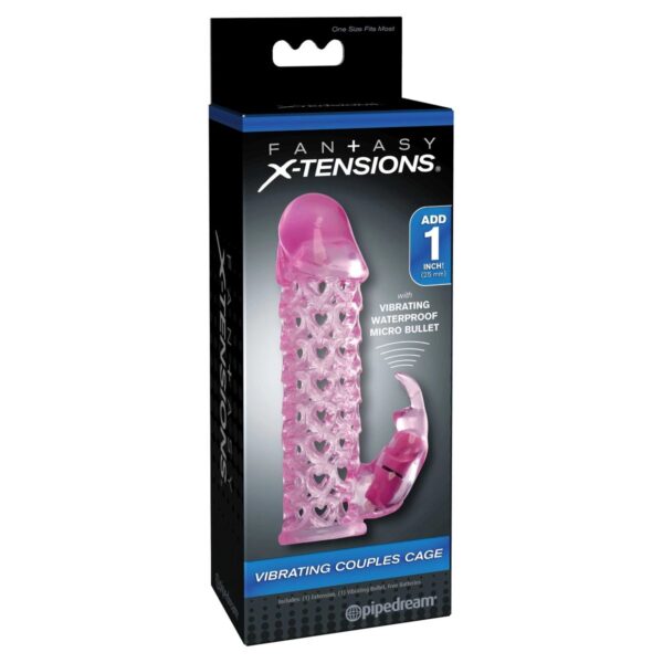 Fantasy X-tensions Vibrating Couples Cage - Pink - Image 2