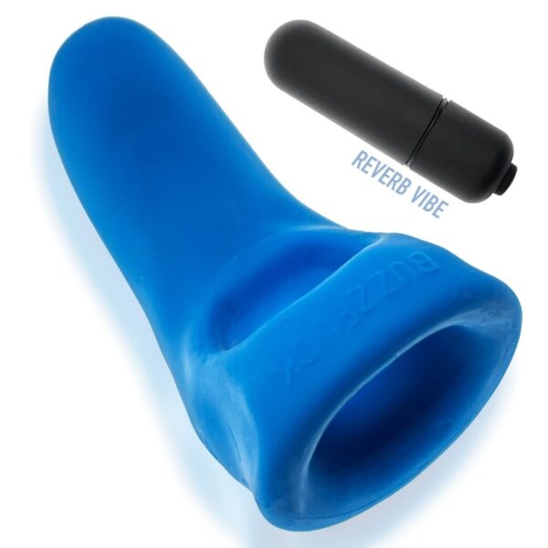 Hunkyjunk Buzzfuck Sling With Taint Vibe Vibrating Cock Sling Teal Ice - Image 4