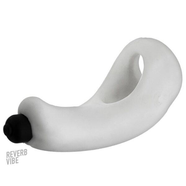 Hunkyjunk Buzzfuck Sling With Taint Vibe Vibrating Cock Sling White Ice | Cock Rings