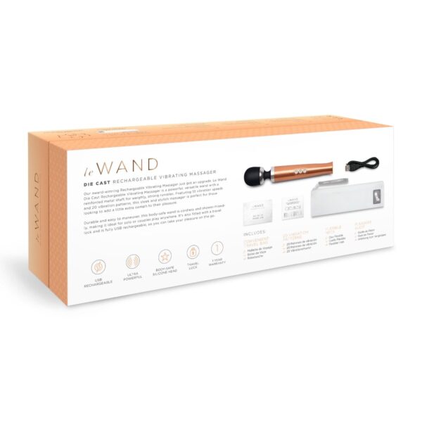 Le Wand Diecast Rechargeable Massager Rose Gold - Image 14