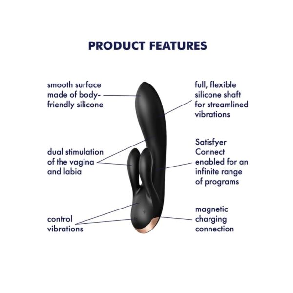 Satisfyer Double Flex Vibrator Black - Image 4