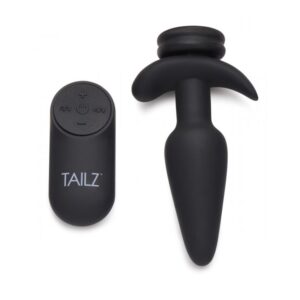 Tailz Interchangeable 10X Vibrating Small Silicone Anal Plug With Remote | Anal Sex Toys