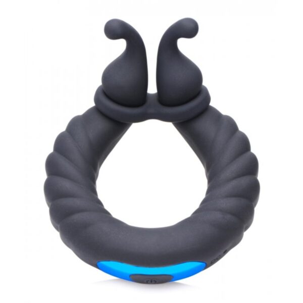 Trinity For Men 10x Cobra Dual Stimulation Silicone Cock Ring Black | Cock Rings