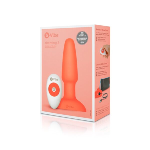 b-Vibe Rimming Plug Orange - Image 2